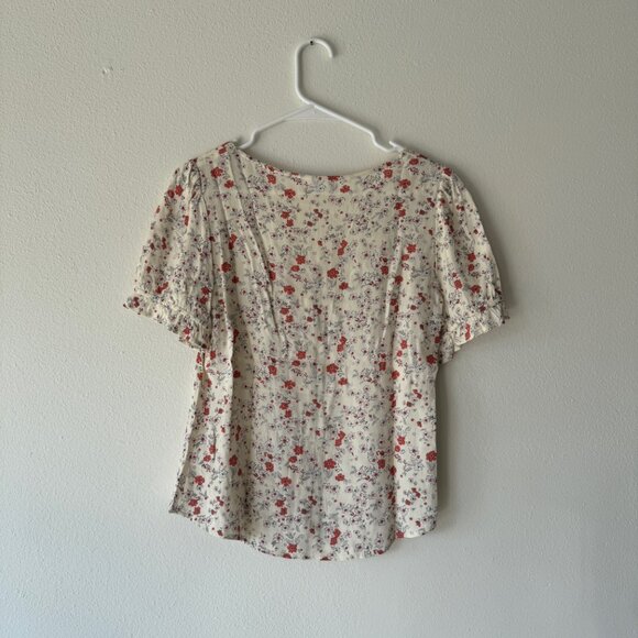 Elodie Floral Button Up Blouse, Size Medium - Picture 5 of 5